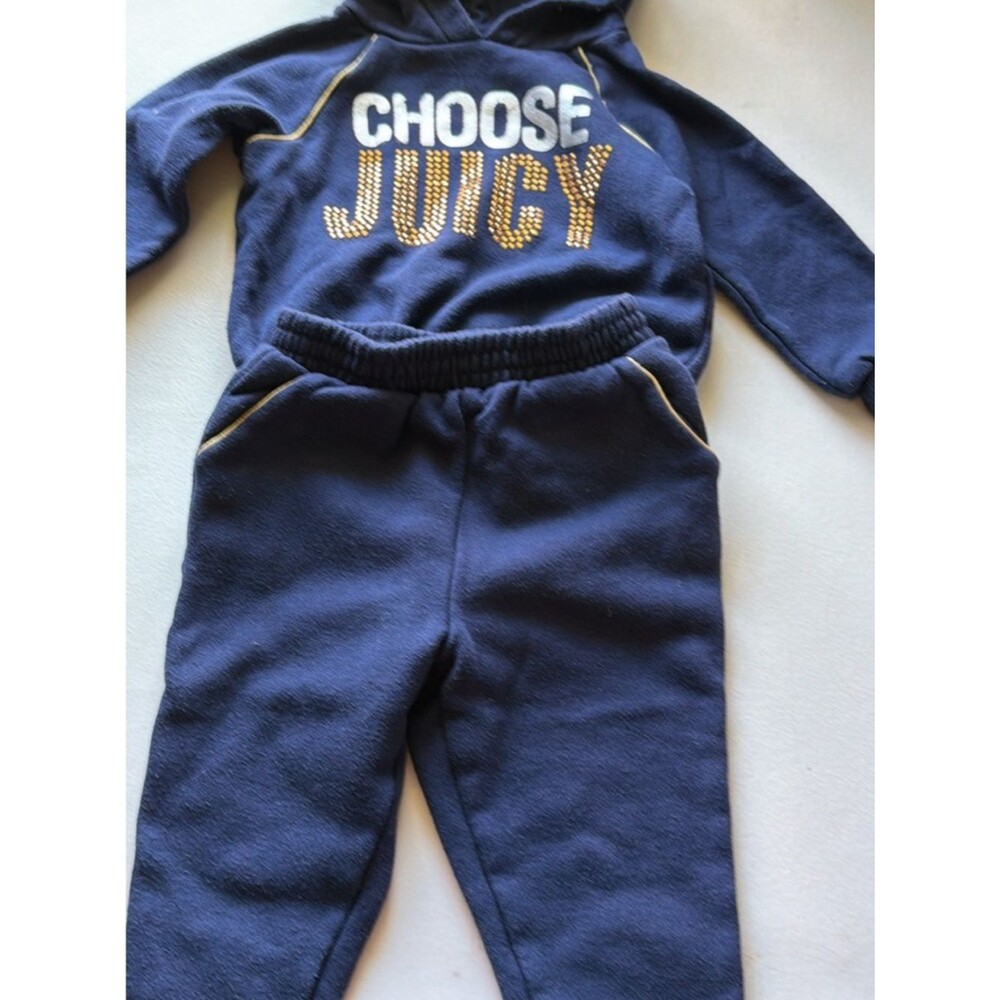 Juicy Couture Navy Blue Sweatpants with Gold Trim size 18months